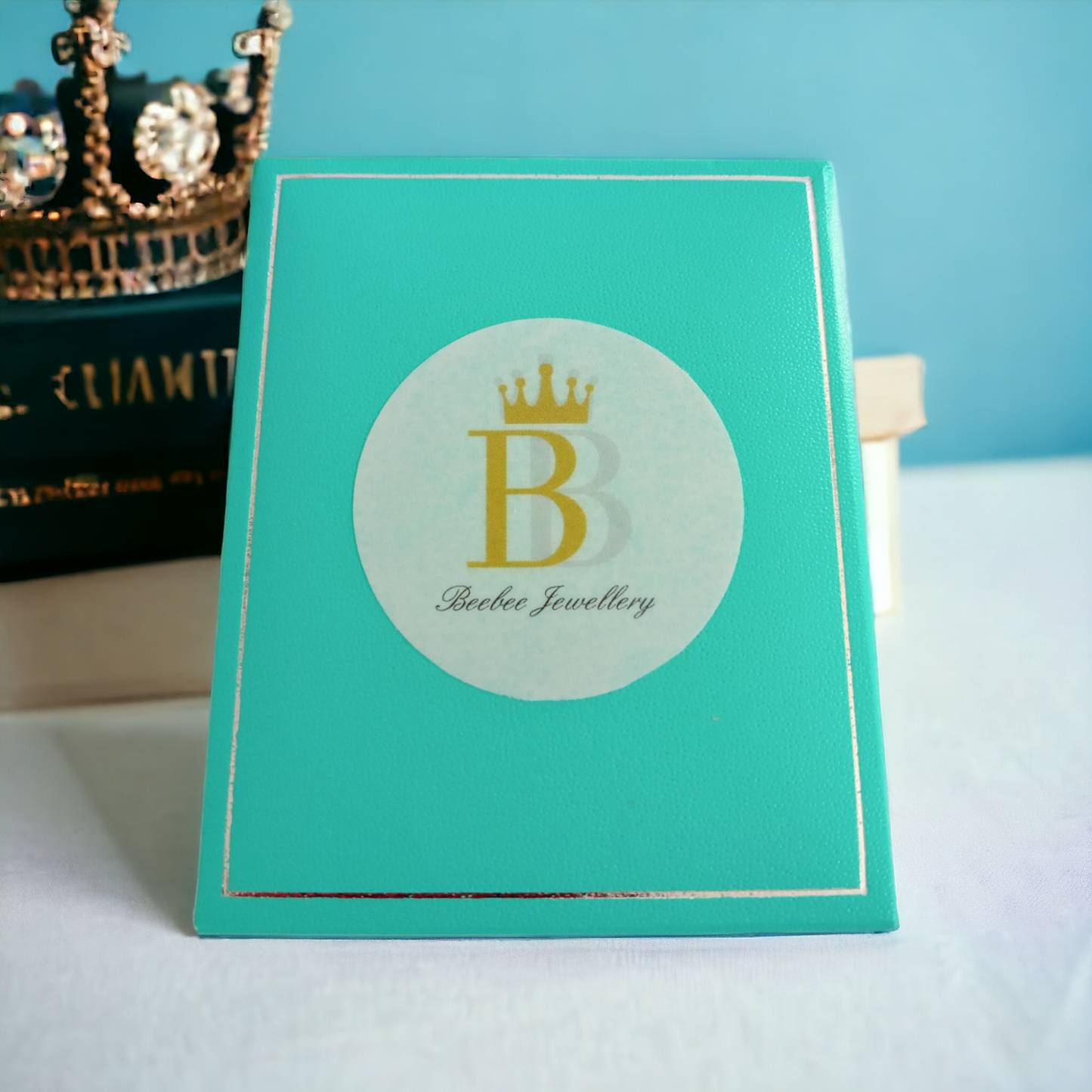 Handmade Blue Solid Silver Topaz Teardrop Necklace