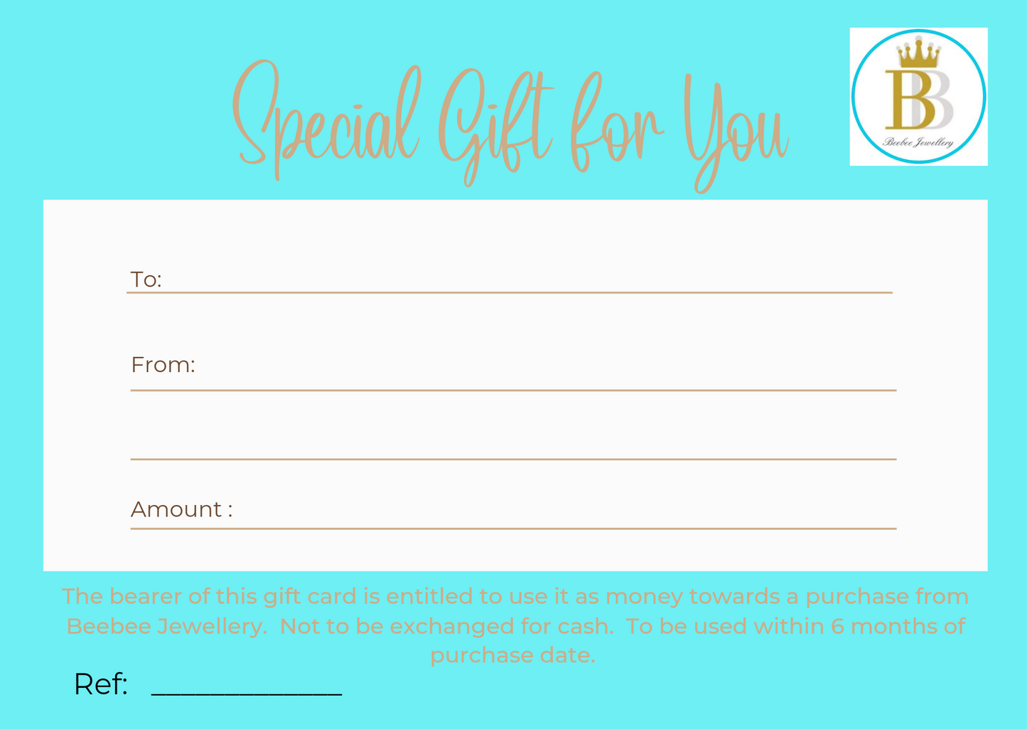 Beebee Jewellery Gift Card