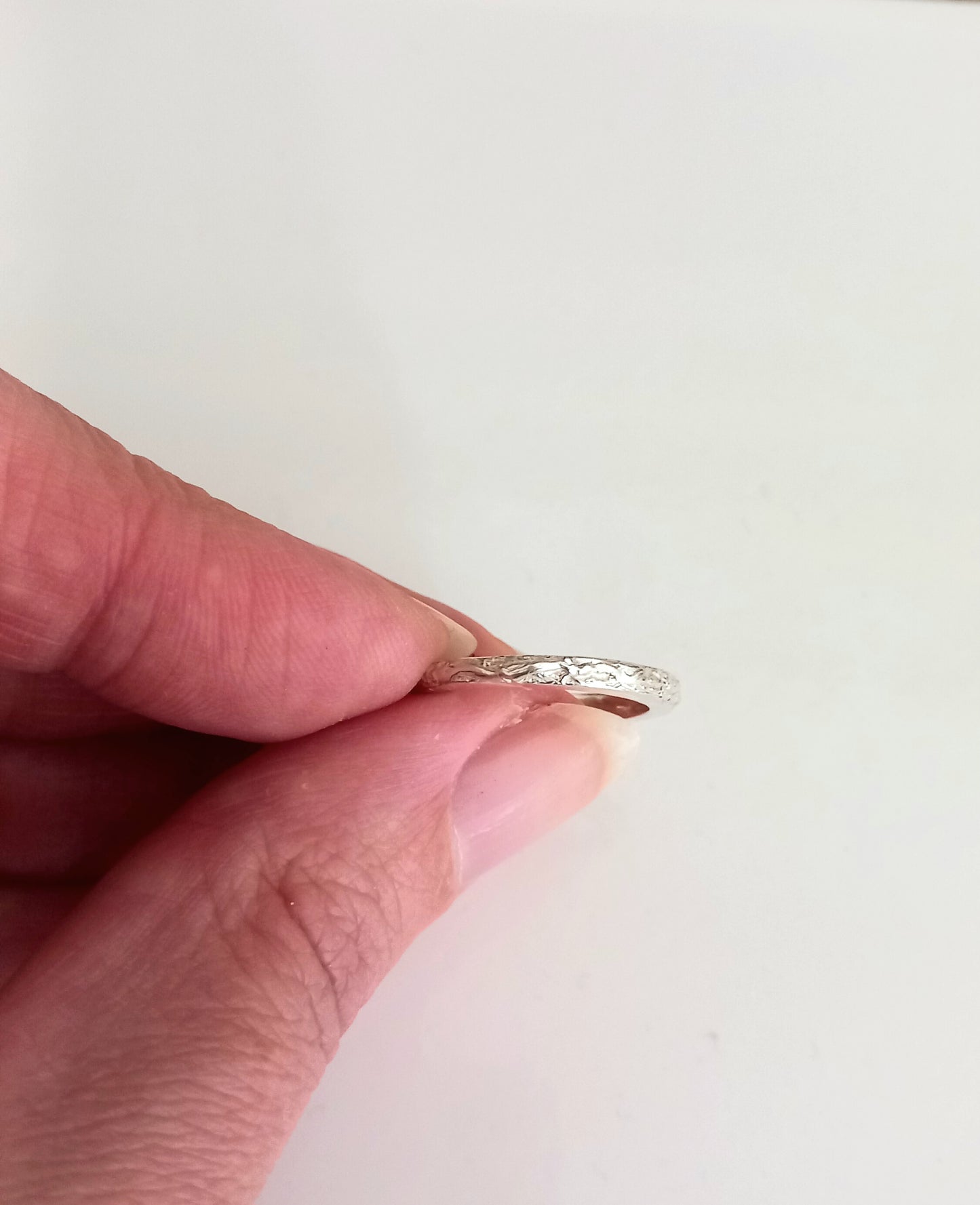 Wave Ring - Solid Silver Band (small)