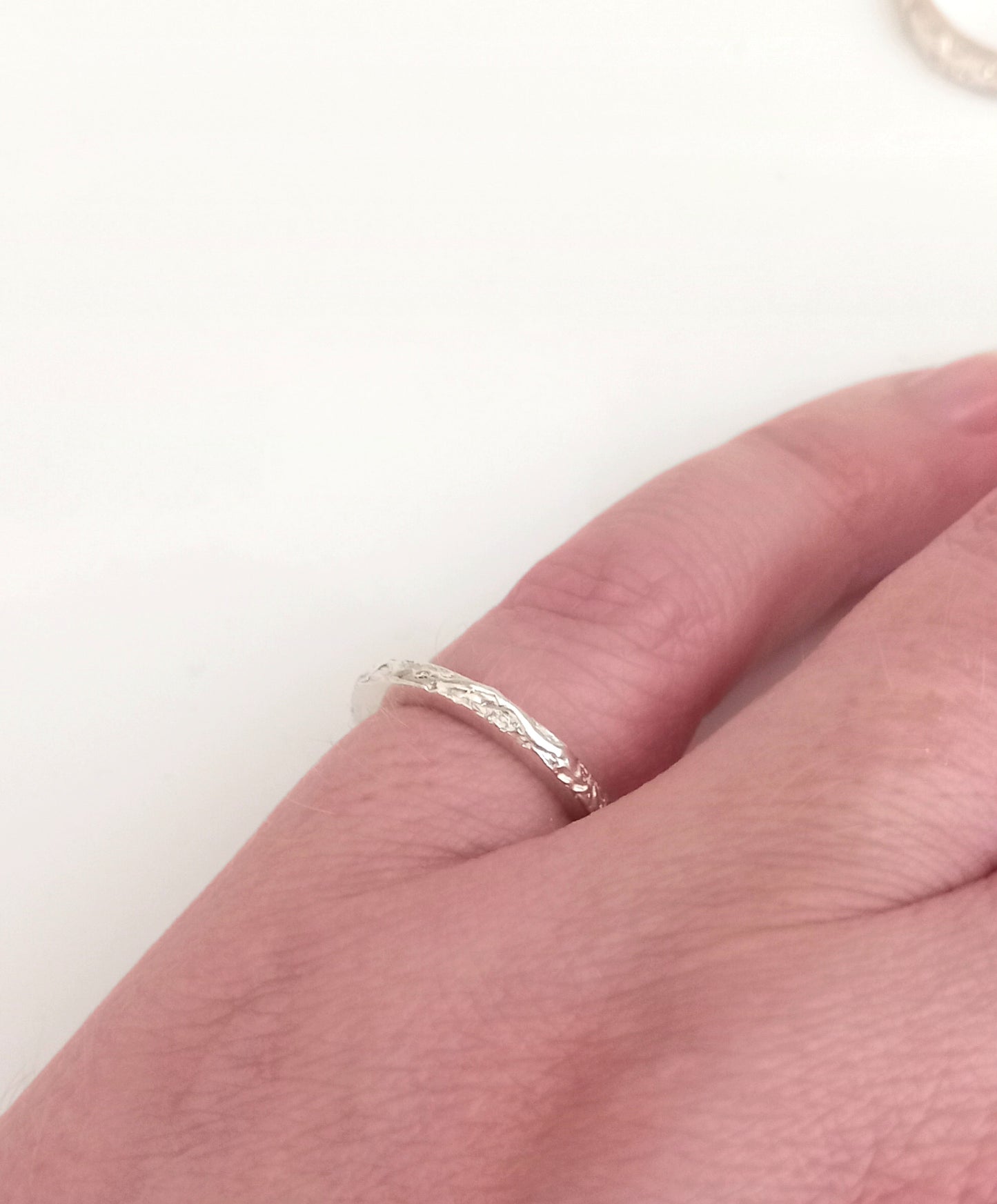Wave Ring - Solid Silver Band (small)