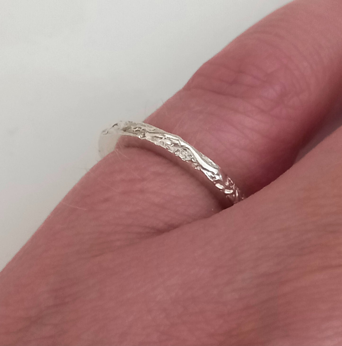 Wave Ring - Solid Silver Band (small)