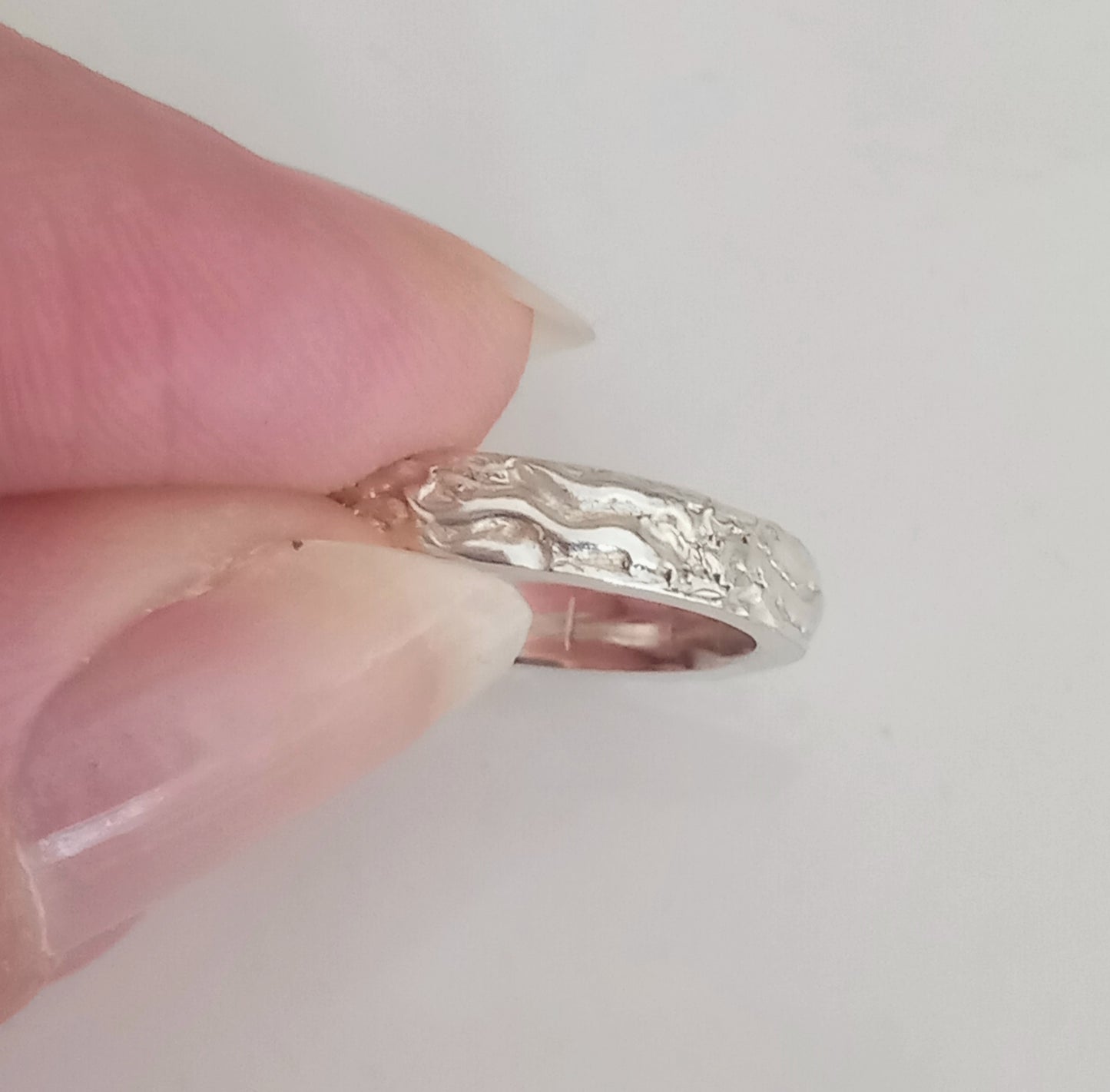 Solid Silver Handmade Wave Ring (Medium)