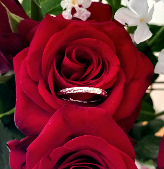 Wave Ring - Solid Silver Band (small)