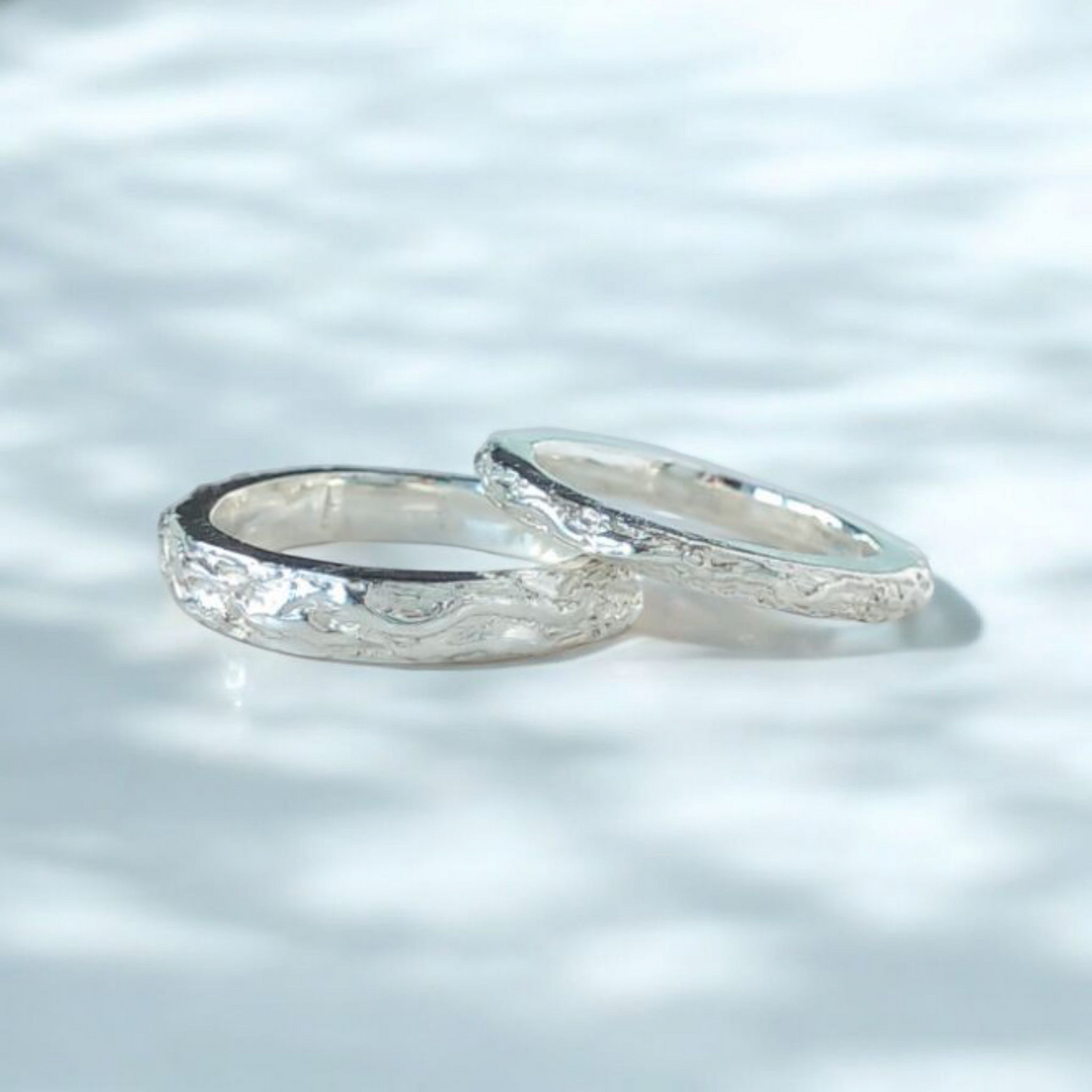 Solid Silver Handmade Wave Ring (Medium)